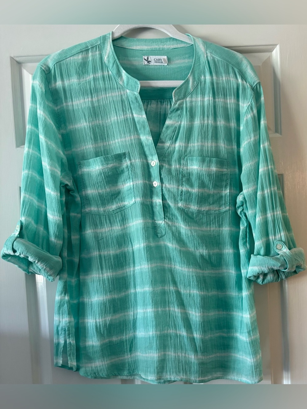 Carve Designs Striped Henley Tunic